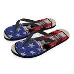 American Patriotic Skull Print Flip Flops