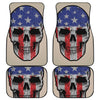 American Patriotic Skull Print Front and Back Car Floor Mats