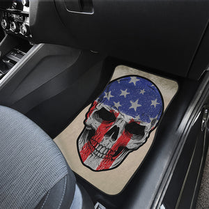 American Patriotic Skull Print Front Car Floor Mats