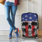 American Patriotic Skull Print Luggage Cover