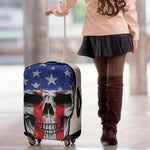 American Patriotic Skull Print Luggage Cover