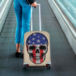 American Patriotic Skull Print Luggage Cover