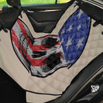 American Patriotic Skull Print Pet Car Back Seat Cover