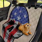 American Patriotic Skull Print Pet Car Back Seat Cover