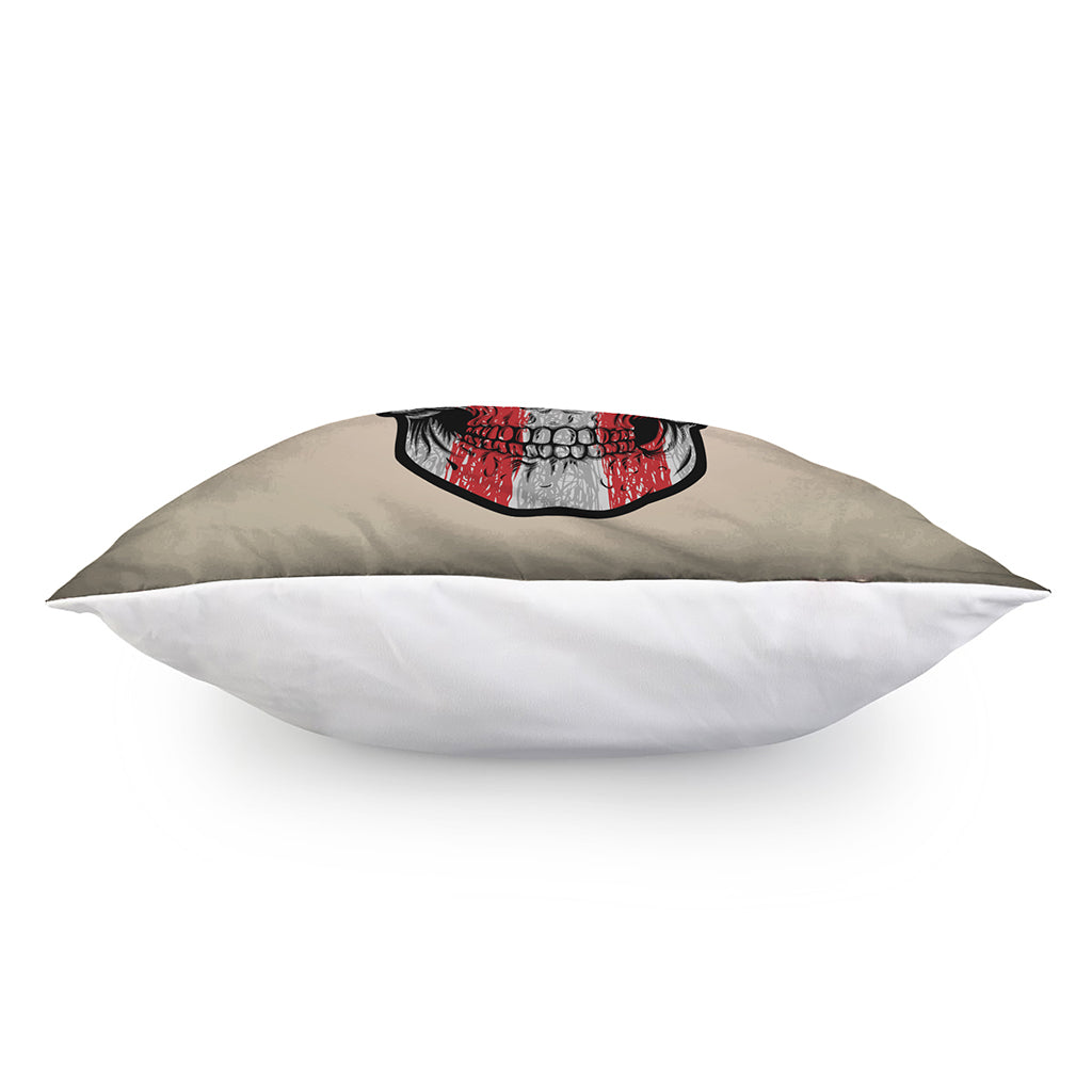 American Patriotic Skull Print Pillow Cover