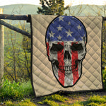 American Patriotic Skull Print Quilt