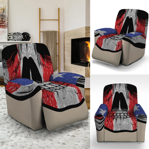 American Patriotic Skull Print Recliner Slipcover