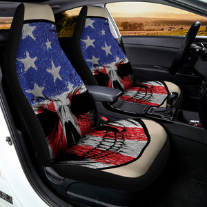 American Patriotic Skull Print Universal Fit Car Seat Covers