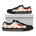 American Peace Flag Print Black Low Top Sneakers