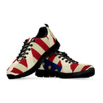American Peace Flag Print Black Sneakers