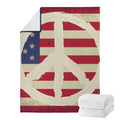 American Peace Flag Print Blanket