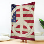 American Peace Flag Print Blanket