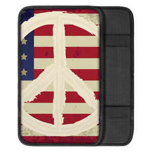 American Peace Flag Print Car Center Console Cover