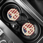 American Peace Flag Print Car Coasters