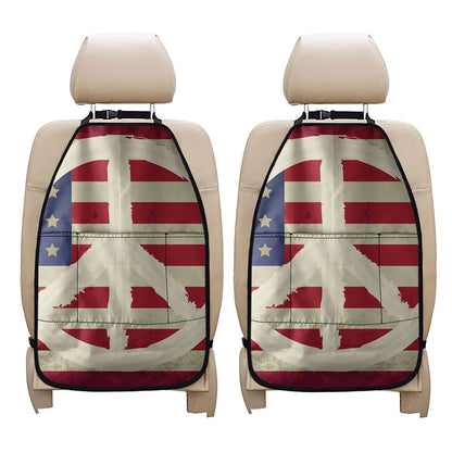 American Peace Flag Print Car Seat Organizers