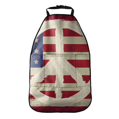 American Peace Flag Print Car Seat Organizers