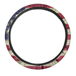 American Peace Flag Print Car Steering Wheel Cover