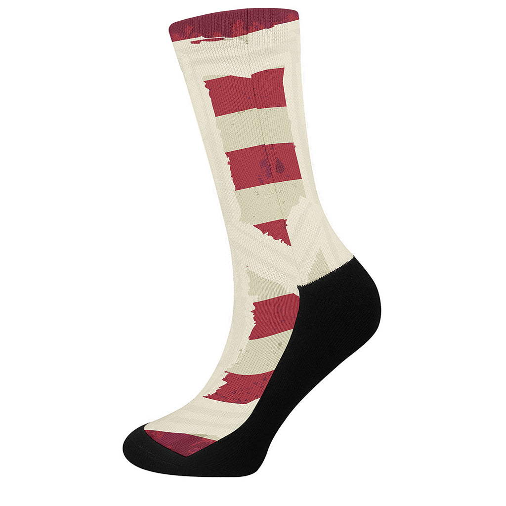 American Peace Flag Print Crew Socks