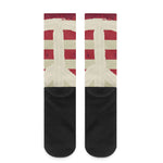 American Peace Flag Print Crew Socks