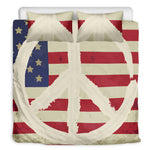 American Peace Flag Print Duvet Cover Bedding Set