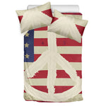 American Peace Flag Print Duvet Cover Bedding Set