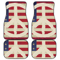 American Peace Flag Print Front and Back Car Floor Mats
