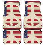 American Peace Flag Print Front and Back Car Floor Mats