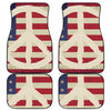 American Peace Flag Print Front and Back Car Floor Mats