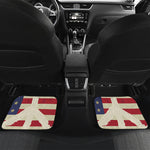 American Peace Flag Print Front and Back Car Floor Mats