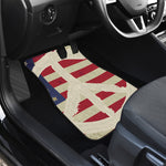 American Peace Flag Print Front and Back Car Floor Mats