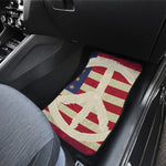 American Peace Flag Print Front Car Floor Mats