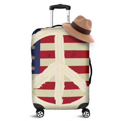 American Peace Flag Print Luggage Cover