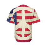 American Peace Flag Print Men's Baseball Jersey