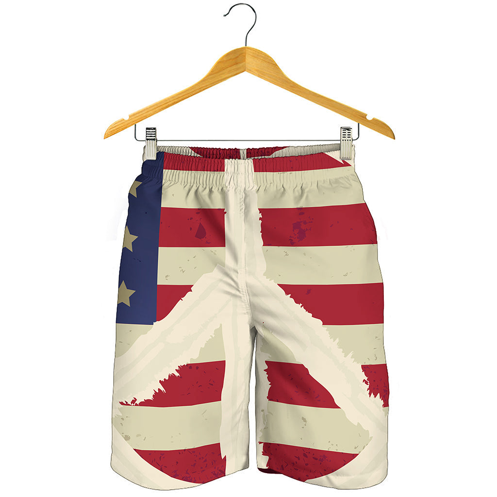 American Peace Flag Print Men's Shorts
