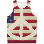 American Peace Flag Print Men's Tank Top