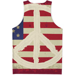 American Peace Flag Print Men's Tank Top