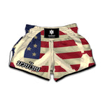 American Peace Flag Print Muay Thai Boxing Shorts