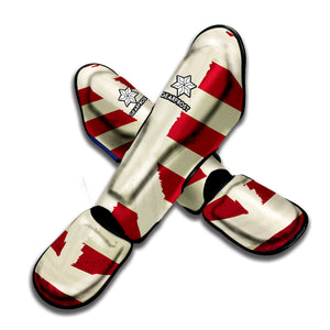 American Peace Flag Print Muay Thai Shin Guard