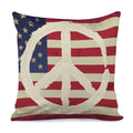 American Peace Flag Print Pillow Cover