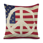 American Peace Flag Print Pillow Cover