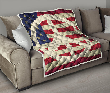 American Peace Flag Print Quilt