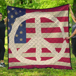 American Peace Flag Print Quilt