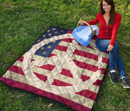 American Peace Flag Print Quilt