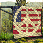 American Peace Flag Print Quilt