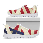 American Peace Flag Print White Sneakers
