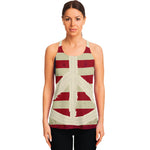 American Peace Flag Print Women's Racerback Tank Top