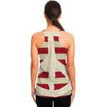 American Peace Flag Print Women's Racerback Tank Top