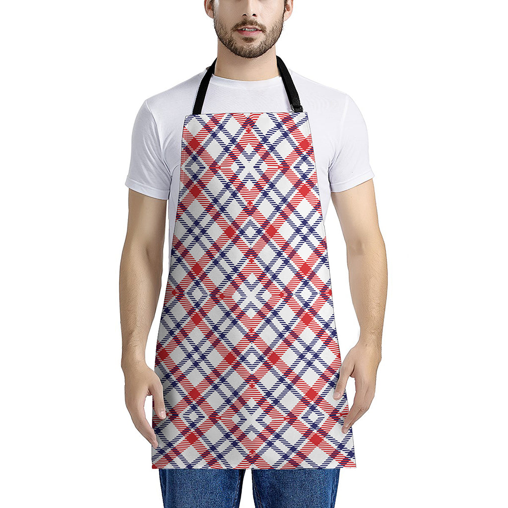 American Plaid Pattern Print Apron