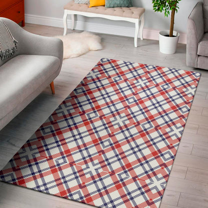 American Plaid Pattern Print Area Rug