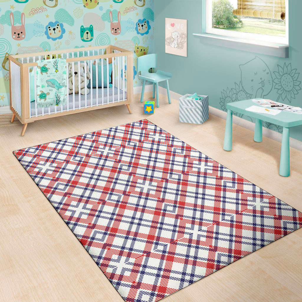 American Plaid Pattern Print Area Rug